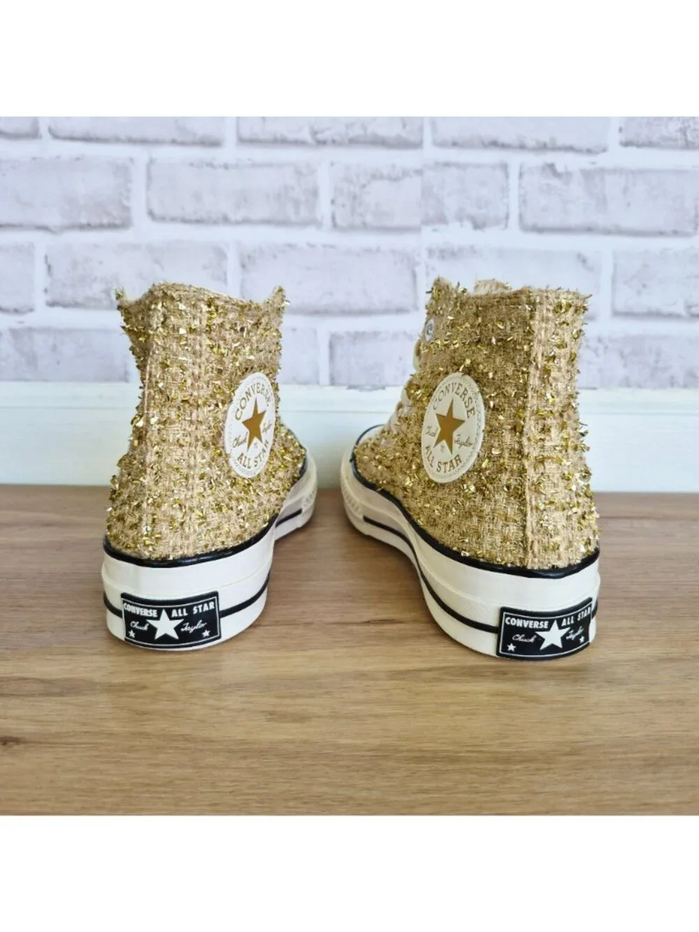 ⭐Converse Chuck 70 Hi Metallic Size 5.5 Men's shoes Sneakers Gold White A16401C
